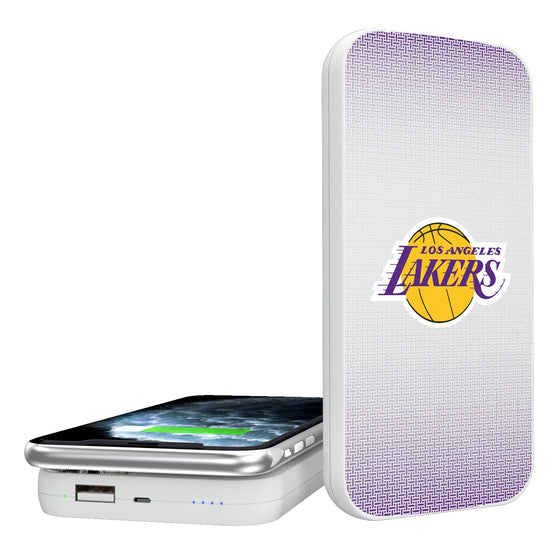 Los Angeles Lakers Linen 5000mAh Portable Wireless Charger-0