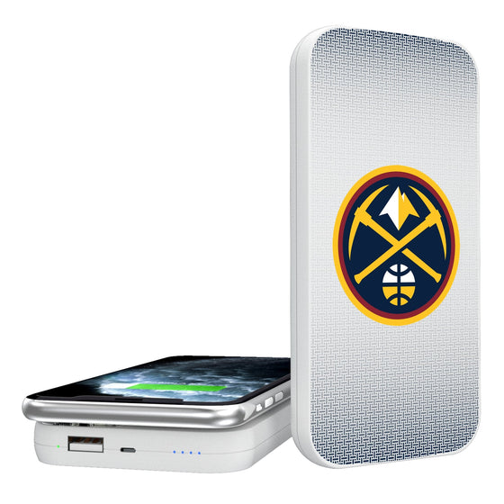 Denver Nuggets Linen 5000mAh Portable Wireless Charger-0