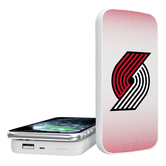 Portland Trail Blazers Linen 5000mAh Portable Wireless Charger-0