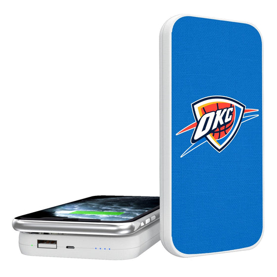 Oklahoma City Thunder Solid 5000mAh Portable Wireless Charger-0