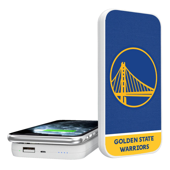 Golden State Warriors Solid Wordmark 5000mAh Portable Wireless Charger-0