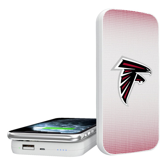 Atlanta Falcons Linen 5000mAh Portable Wireless Charger-0