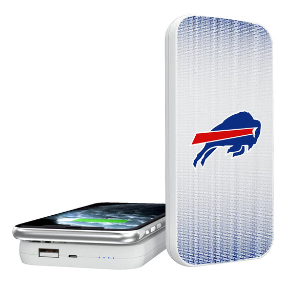 Buffalo Bills Linen 5000mAh Portable Wireless Charger-0