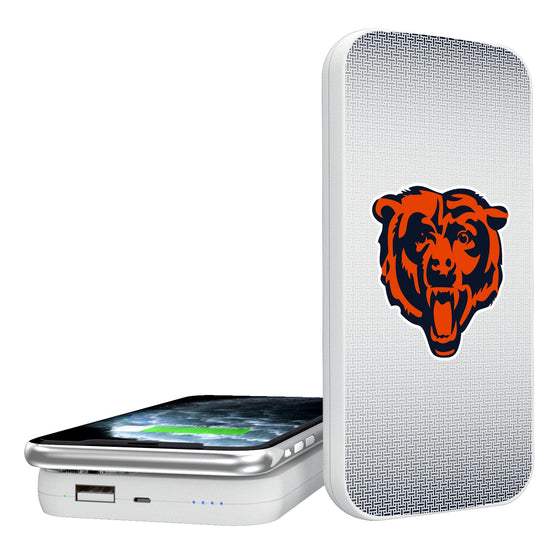 Chicago Bears Linen 5000mAh Portable Wireless Charger-0