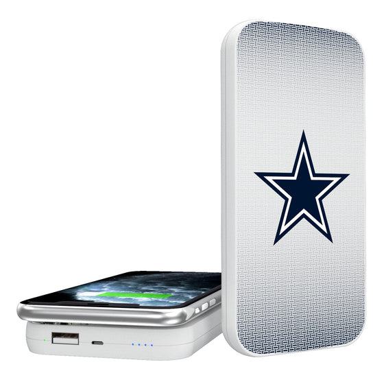 Dallas Cowboys Linen 5000mAh Portable Wireless Charger-0