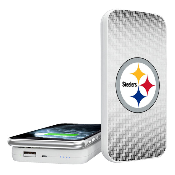 Pittsburgh Steelers Linen 5000mAh Portable Wireless Charger-0