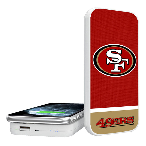 San Francisco 49ers Endzone Solid 5000mAh Portable Wireless Charger-0