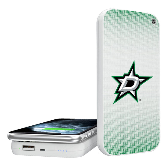 Dallas Stars Linen 5000mAh Portable Wireless Charger-0