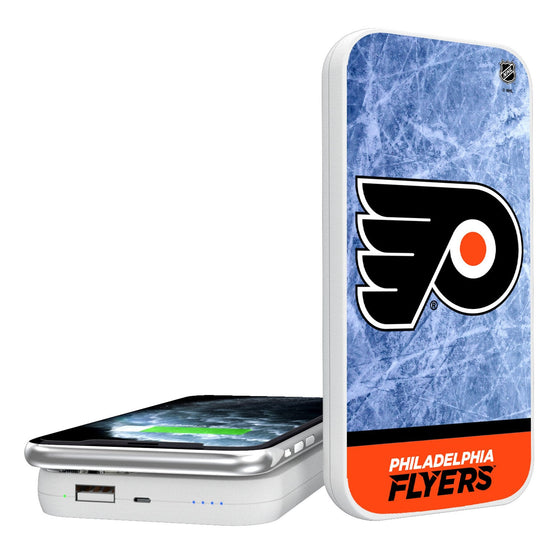 Philadelphia Flyers Ice Wordmark 5000mAh Portable Wireless Charger-0