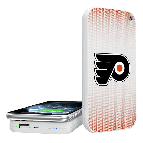 Philadelphia Flyers Linen 5000mAh Portable Wireless Charger-0