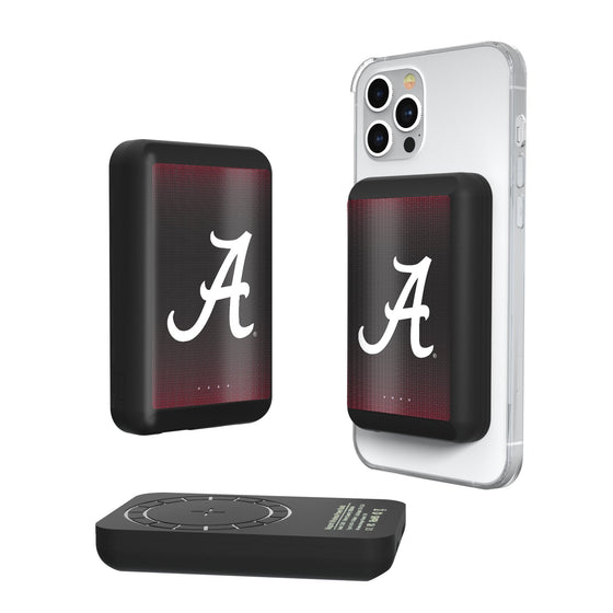 Alabama Crimson Tide Linen Wireless Mag Power Bank-0