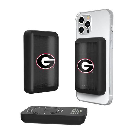 Georgia Bulldogs Linen Wireless Mag Power Bank-0