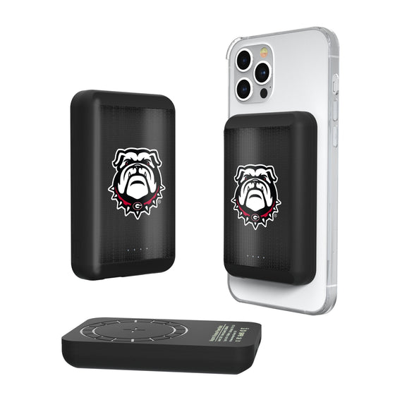 Georgia Bulldogs Linen Wireless Mag Power Bank-0