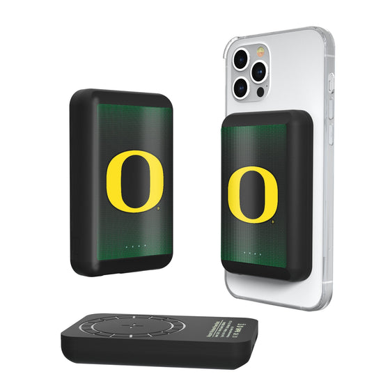 Oregon Ducks Linen Wireless Mag Power Bank-0