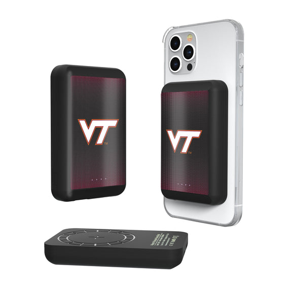 Virginia Tech Hokies Linen Wireless Mag Power Bank-0