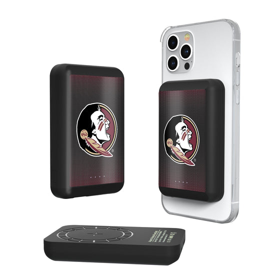 Florida State Seminoles Linen Wireless Mag Power Bank-0