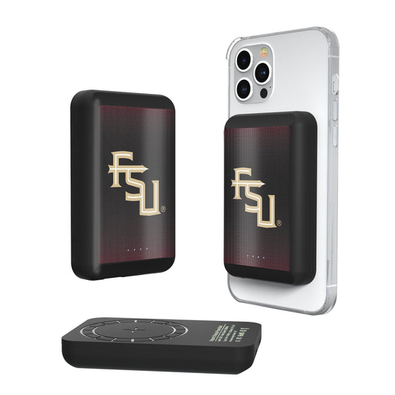 Florida State Seminoles Linen Wireless Mag Power Bank-0