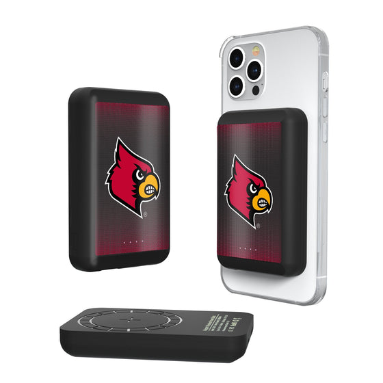 Louisville Cardinals Linen Wireless Mag Power Bank-0