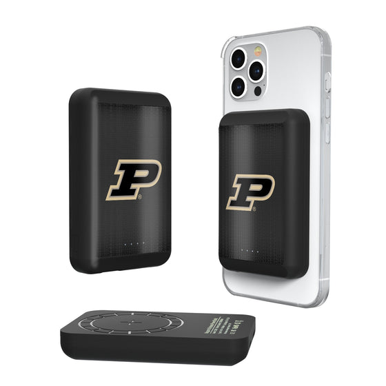 Purdue Boilermakers Linen Wireless Mag Power Bank-0