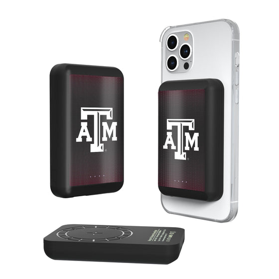 Texas A&M Aggies Linen Wireless Mag Power Bank-0