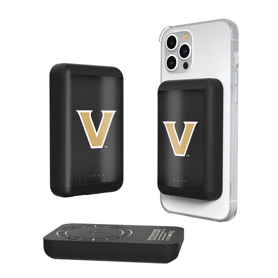 Vanderbilt Commodores Linen Wireless Mag Power Bank-0