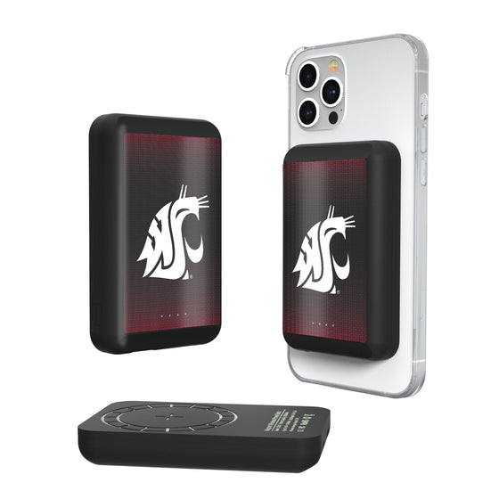 Washington State Cougars Linen Wireless Mag Power Bank-0