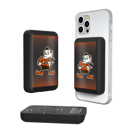 Cleveland Browns Historic Collection Linen Wireless Mag Power Bank-0