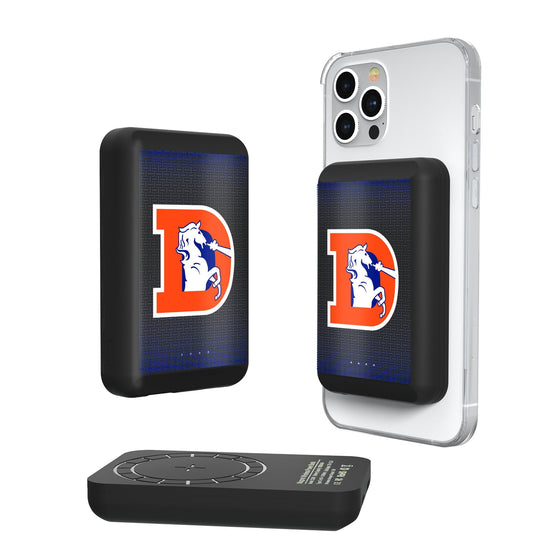 Denver Broncos 1993-1996 Historic Collection Linen Wireless Mag Power Bank-0