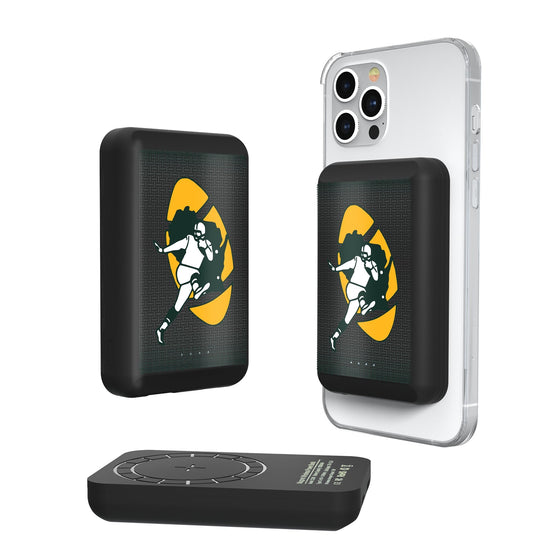 Green Bay Packers Historic Collection Linen Wireless Mag Power Bank-0