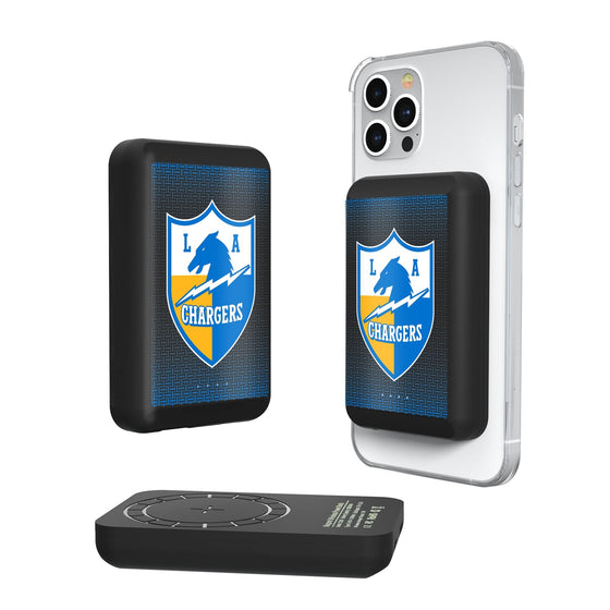 Los Angeles Chargers Historic Collection Linen Wireless Mag Power Bank-0