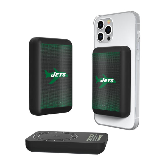 New York Jets 1963 Historic Collection Linen Wireless Mag Power Bank-0