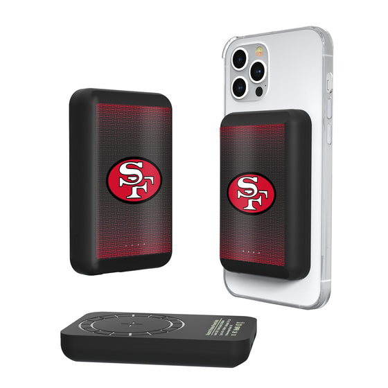 San Francisco 49ers Historic Collection Linen Wireless Mag Power Bank-0