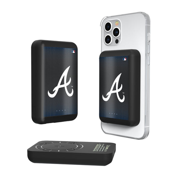 Atlanta Braves Linen Wireless Mag Power Bank-0