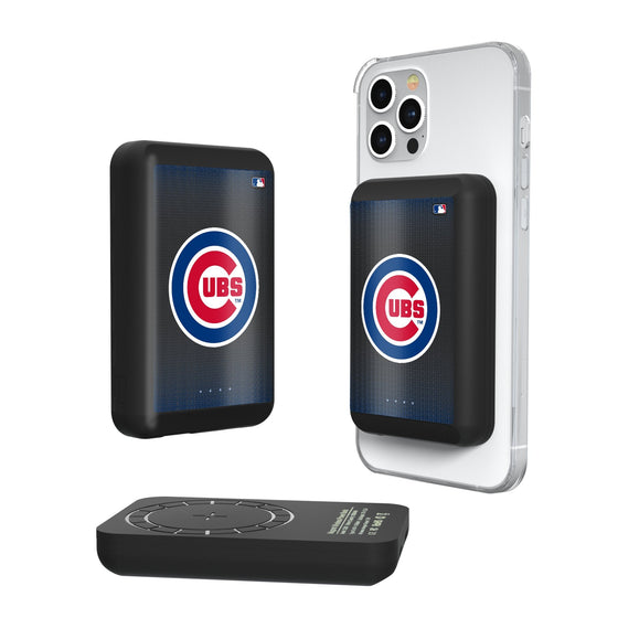 Chicago Cubs Linen Wireless Mag Power Bank-0