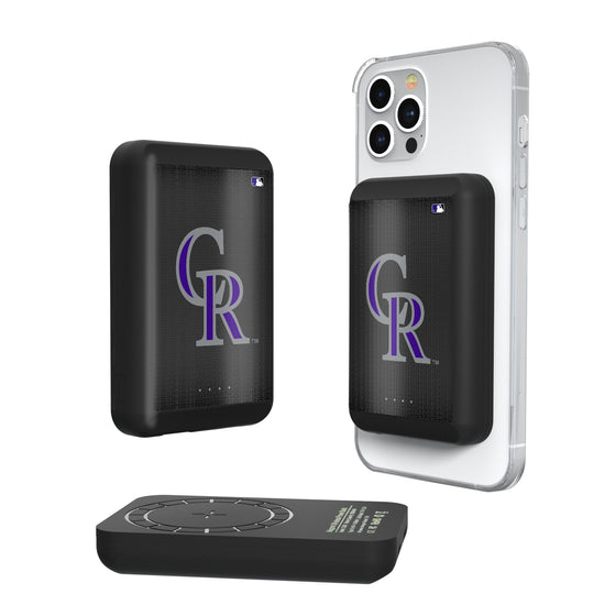 Colorado Rockies Linen Wireless Mag Power Bank-0