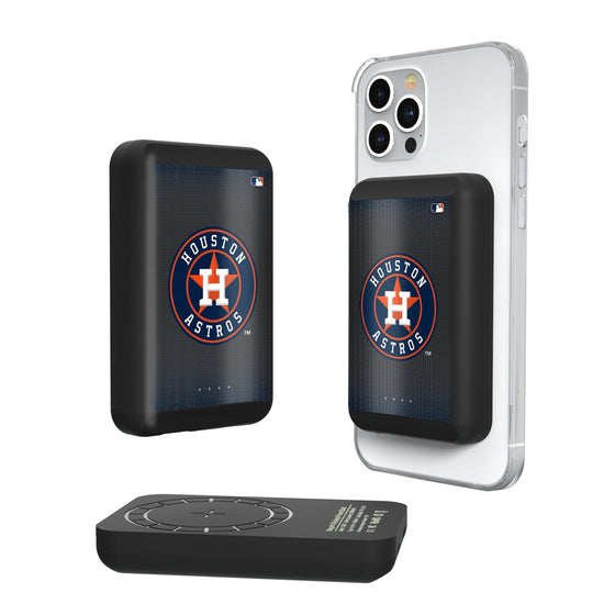 Houston Astros Linen Wireless Mag Power Bank-0