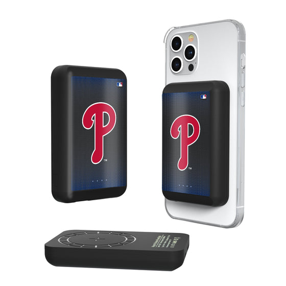 Philadelphia Phillies Linen Wireless Mag Power Bank-0