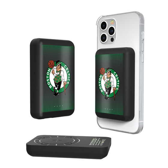 Boston Celtics Linen Wireless Mag Power Bank-0