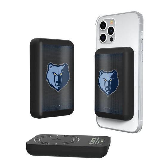 Memphis Grizzlies Linen Wireless Mag Power Bank-0