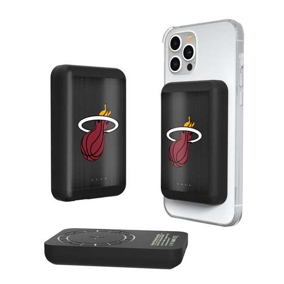 Miami Heat Linen Wireless Mag Power Bank-0