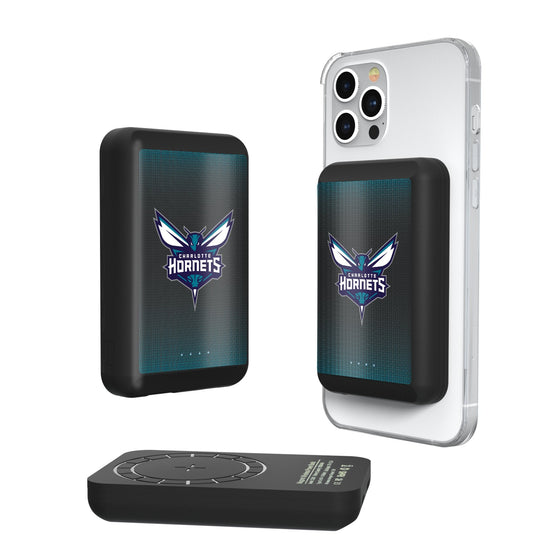 Charlotte Hornets Linen Wireless Mag Power Bank-0