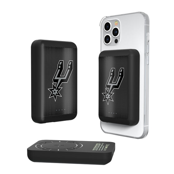 San Antonio Spurs Linen Wireless Mag Power Bank-0