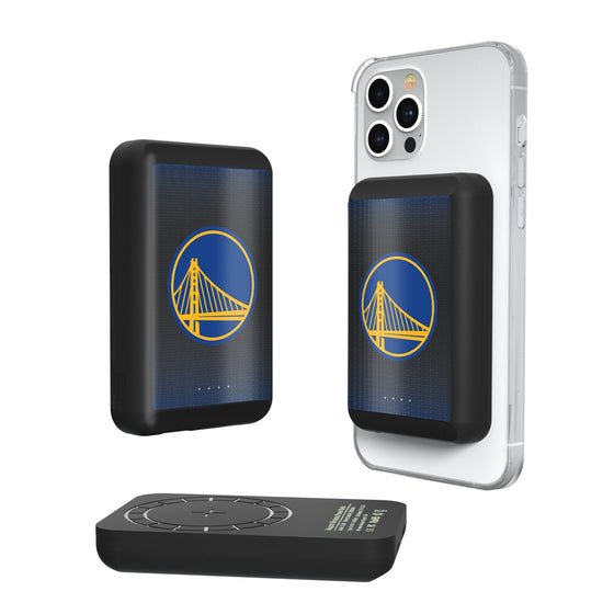 Golden State Warriors Linen Wireless Mag Power Bank-0