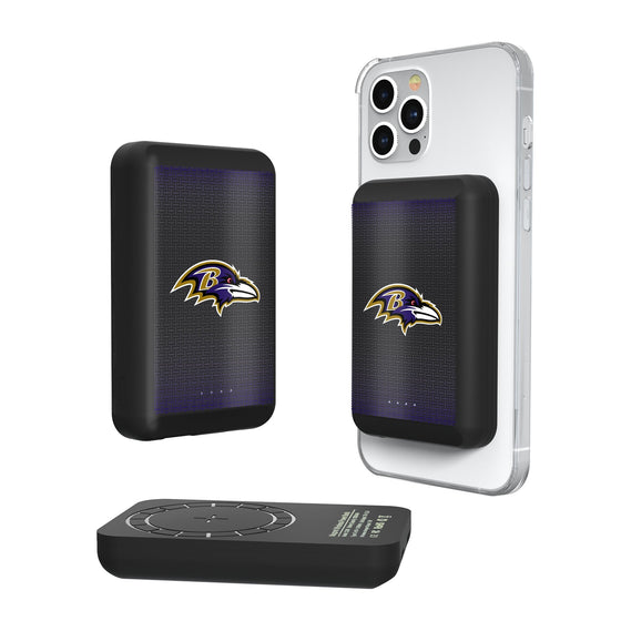 Baltimore Ravens Linen Wireless Mag Power Bank-0