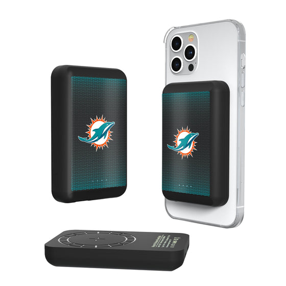 Miami Dolphins Linen Wireless Mag Power Bank-0