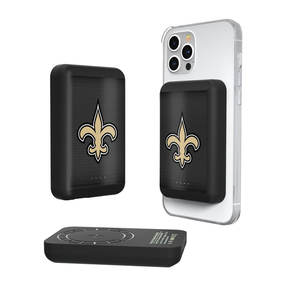 New Orleans Saints Linen Wireless Mag Power Bank-0