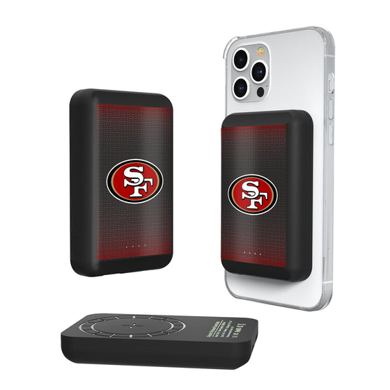 San Francisco 49ers Linen Wireless Mag Power Bank-0