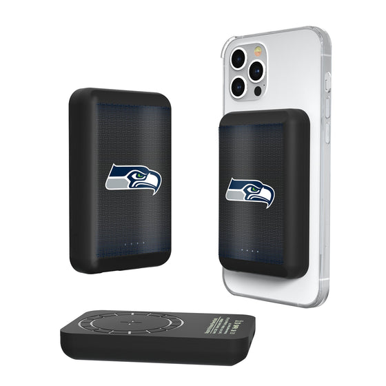 Seattle Seahawks Linen Wireless Mag Power Bank-0