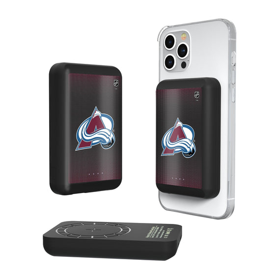 Colorado Avalanche Linen Wireless Mag Power Bank-0