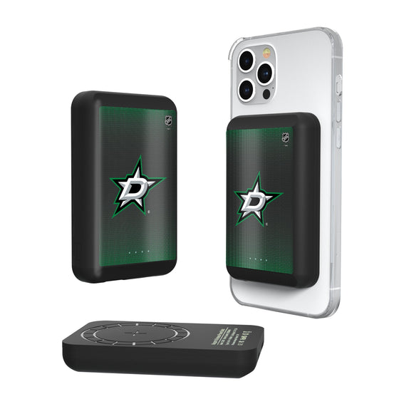 Dallas Stars Linen Wireless Mag Power Bank-0